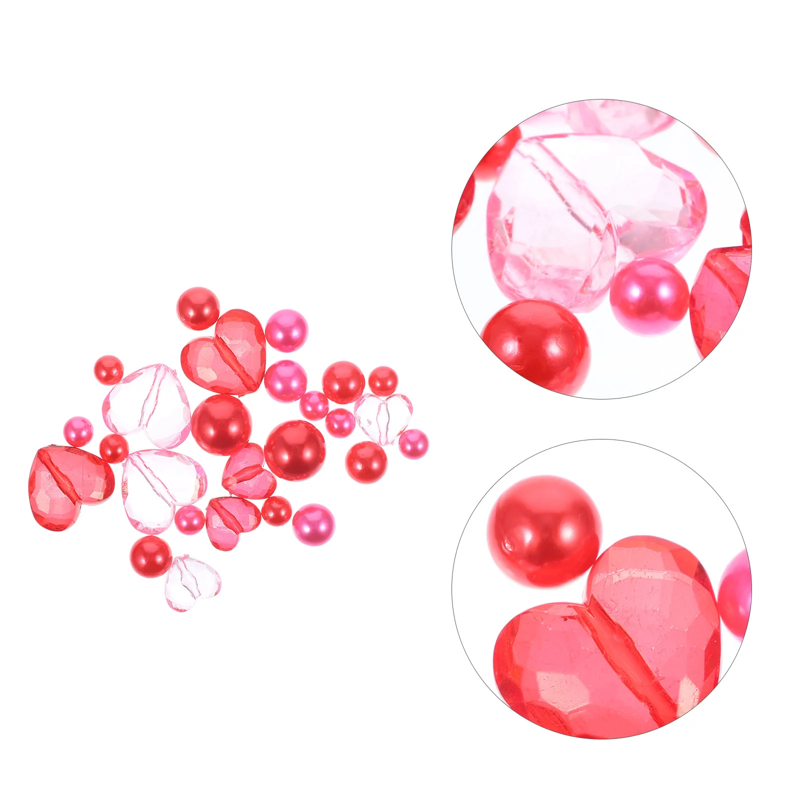 

Vase Filler Floating Heart Beads Pearlsvalentine Fillers Decorvases Centerpieces Pearl Hearts Tallacrylic Red Valentines Water