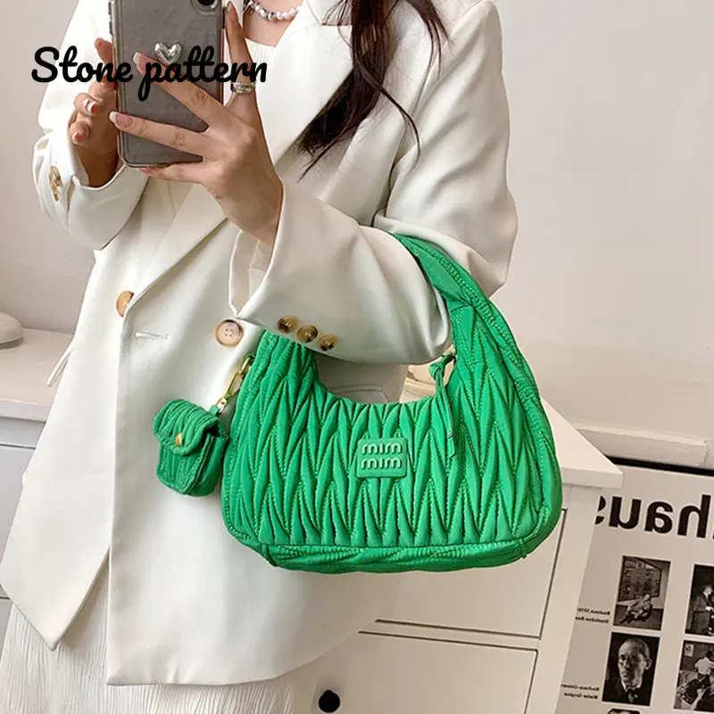 Luxury Brand Nylon Hobos Shoulder Bag for Women Handbag Clutch Purses 2022 New Brand Designer Evening Tote With Coin Purse