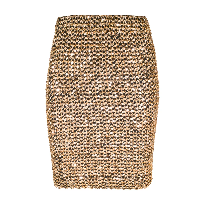 

Женская пикантная облегающая мини-сумка с высокой талией и золотыми блестками, блестящая мини-юбка-карандаш на бедрах, юбка-карандаш для вечеринки для девушек, короткая юбка с запахом