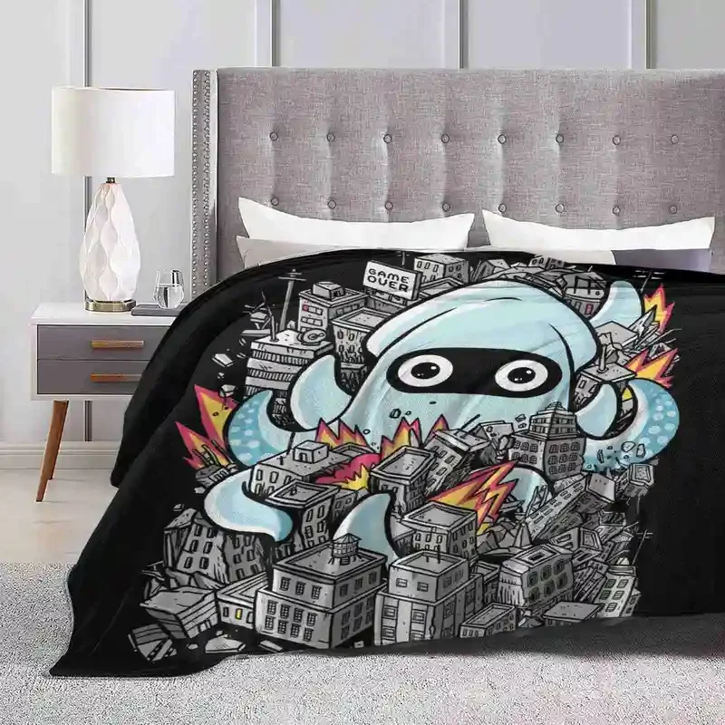 Tential attack горячая Распродажа printing high Qiality популярное одеяло Blooper игра в ретро