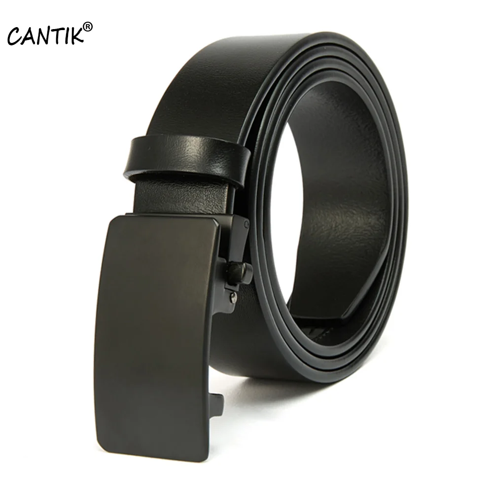 CANTIK New Designer Top Quality Pure Cowhide Leather Belts for Men Fashion Style Design Automatic Buckle Accessories 35mm Width