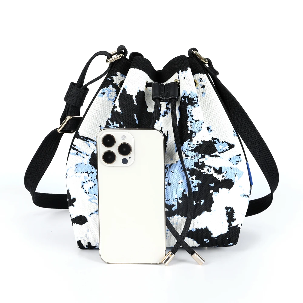 Новинка вязаная Регулируемая сумка через плечо экологически чистая женская для