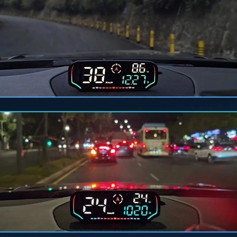 HUD Pantalla montada en coche G14 GPS инструмент для лекарственных случаев и велоциферблата