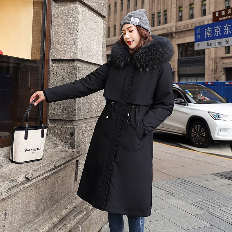 Casual Thick Hooded Down Warm Jacket Female Clothing Winter Clothes Women Jacket Cotton Coat Thick Warm Fleece Parkas Overcoat