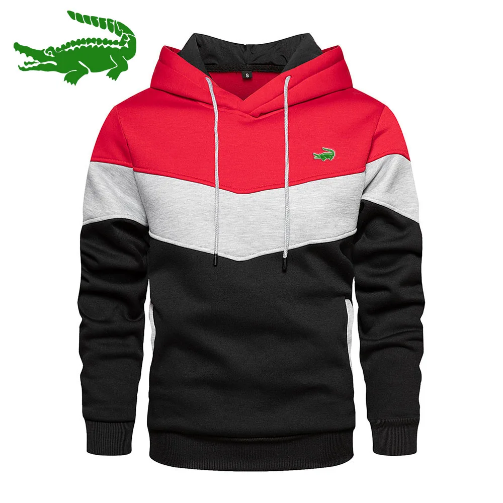 Men's Women Autumn Winter Embroidery Patchwork Hooded Sweatshirt Hoodies Clothing Casual Loose Fleece Warm Streetwear Fashion