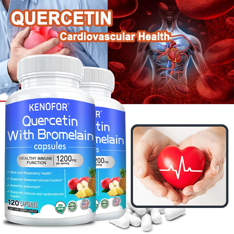 

Капсулы кверцетина бромелина-полезны для кардиометаболизма, сердечно-сосудистого и клеточного здоровья, антиоксидант, иммунная поддержка