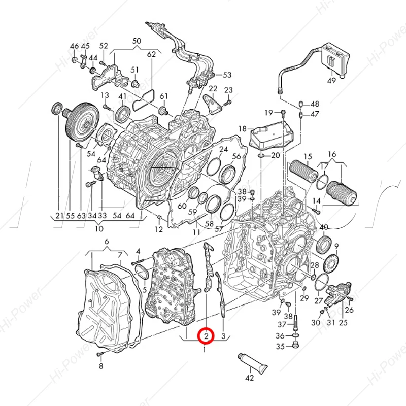 0DD DQ400 325542 C прокладка корпуса клапана автоматической коробки передач для VW AUDI