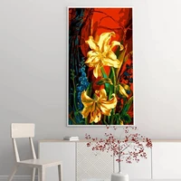 gatyztory large size flower painting by numbers 50100cm for adult and child picture by number kits drawing on canvas home decor