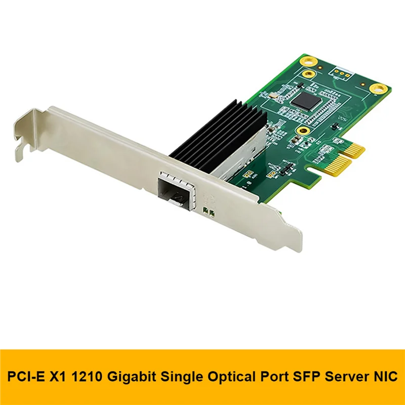 

WGI210 PCI-E X1 Gigabit Network Card Single Port SFP Server Network Card I210-F1 Gigabit Fiber Optic Network Card