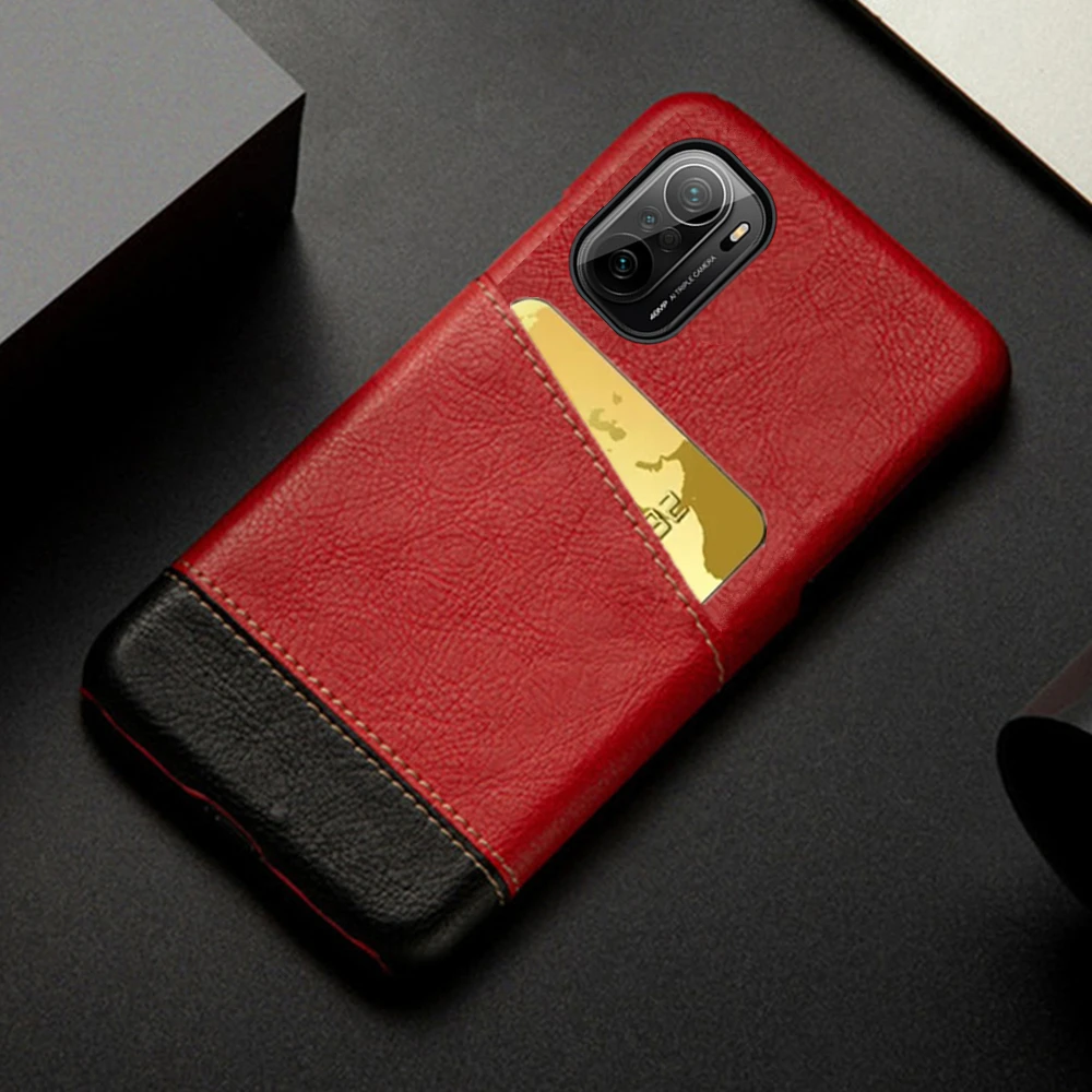 

Pocof3 for Xiaomi Poco F3 X4 M4 Pro 5G Mi 11T Pro 11i Case Mixed Splice PU Leather Credit Card Holder Cover for Poco F3 M4 Pro