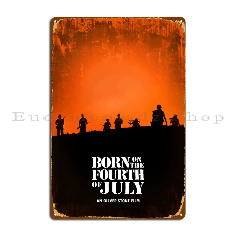 

Персонализированный классический оловянный плакат, родился четвёртого июля, клубный кинотеатр на заказ