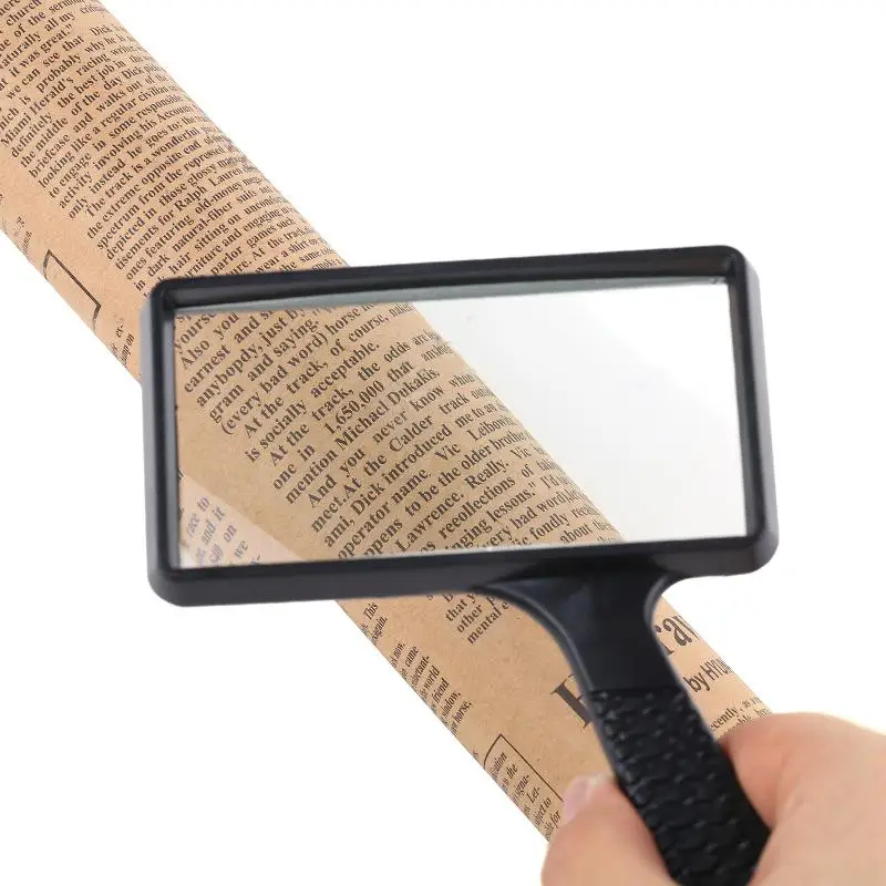 

Portable Handheld 10X High Definition Rectangle Reading Magnifier Glass Lens Loupe For Old People Reading Magnifier