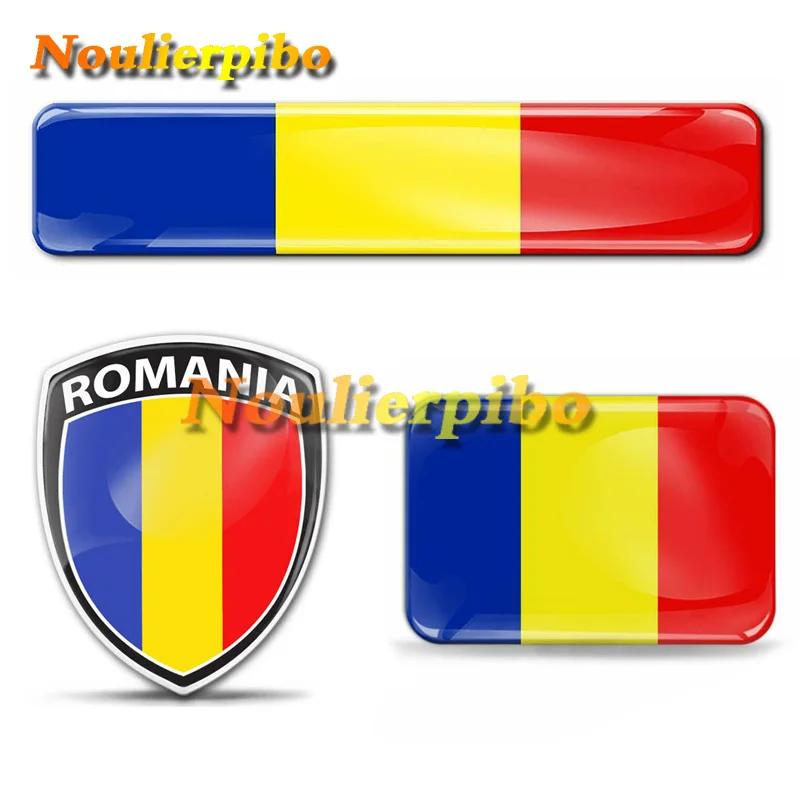 

Romania Flag Country Logo Badge Sticker 3D Gel Silicone Dome Vinyl Waterproof Car Window Bumper Motorcycle Helmet Decal