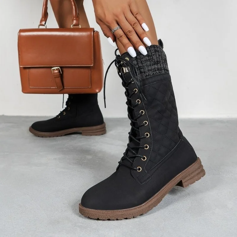 2022 Autumn Winter Boots Women Mid Calf Ladies Long Female Platform Shoes Botines De Mujer Ytmtloy Woman Fashion Riding Boots