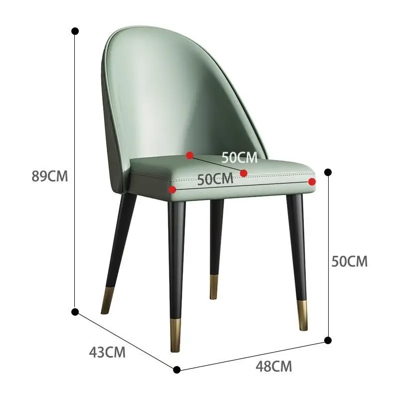 Nordic Dining Chair Light Luxury Restaurant High-end Chair Modern Minimalist Home Manicure Leisure Cafe Backrest Chair Furniture