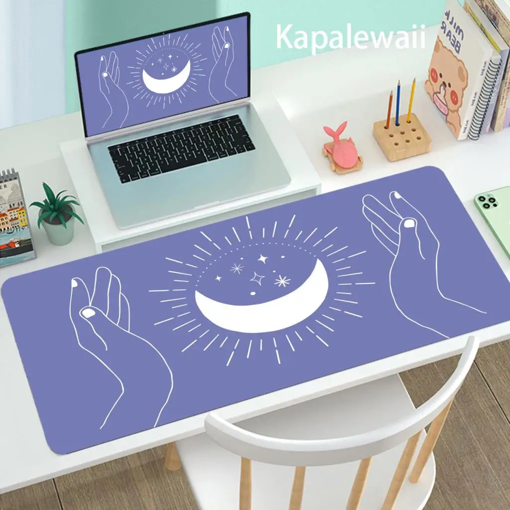 

Large Computer Anime Mouse Pad 900X400mm Mouse Pad Laptop Desk Keyboard Pad XL Table Mat For Witches Moon Tarot Playing Games