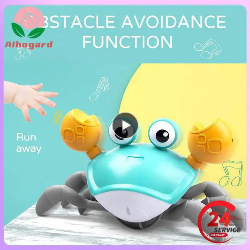 

1~6PCS Crawling Crab Child Development Funny Montessori Toys Rechargeable Usb Charging Induction Crab Musical Crab Toy