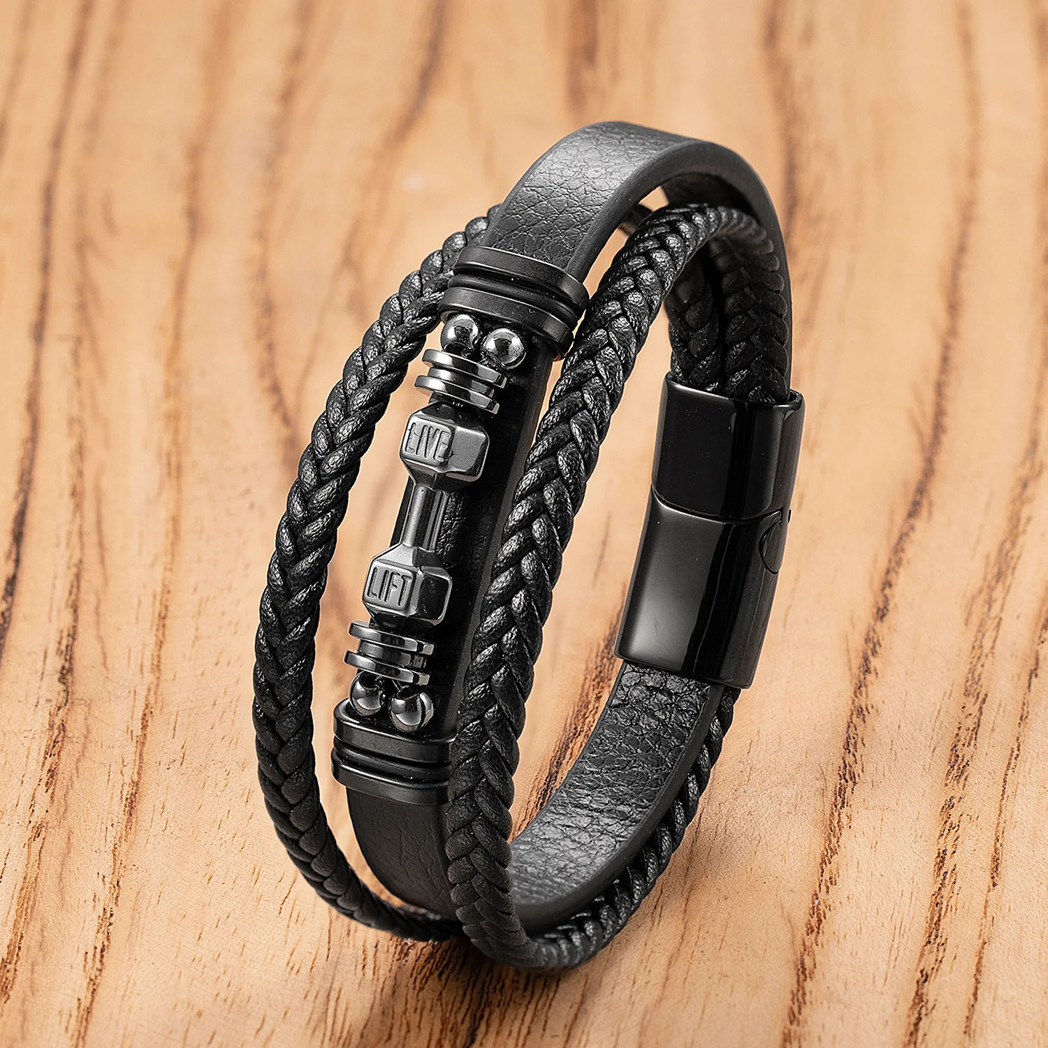 Новый плетеный кожаный гантель в форме специального популярного узора мужской