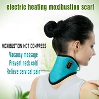 electric heating moxibustion hot compress neck care cervical braces self heating braces fixation acupressure posture correction traction equipment neck support band therapy to relieve cervical pain and fatigue