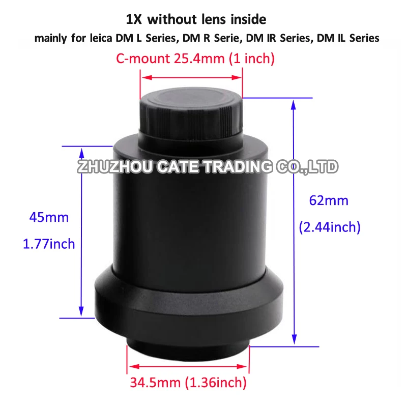 0 35X 55X 1X C-mount Адаптер для фототрубки камеры CCD Тринокулярный микроскоп Релейный