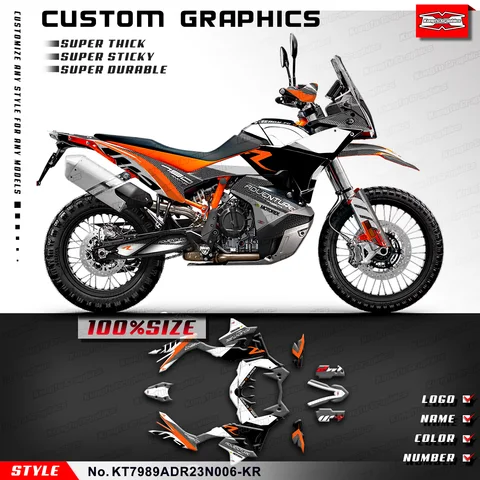 Набор наклеек для мотоцикла KUNGFU GRAPHICS на заказ, Набор наклеек для KTM 790 / 890 Adventure ADV R 2023 2024