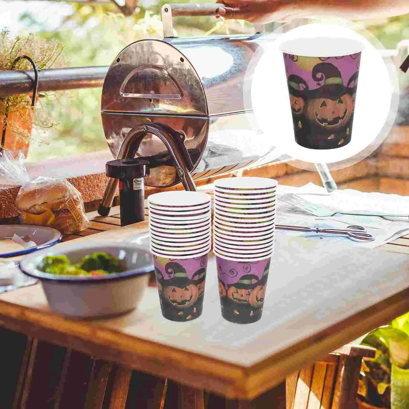 

30 Pcs Paper Cup Party Halloween Cups Supplies Multi-use Disposable Serving Utensils Camping Dinnerware