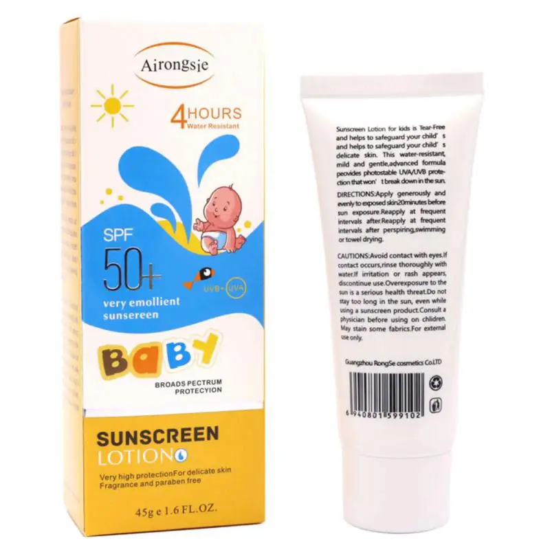 For Kids Men Women 50ml Non-greasy Uv Protection Skin Hydrate Moisturizer Oil Free Sunblock