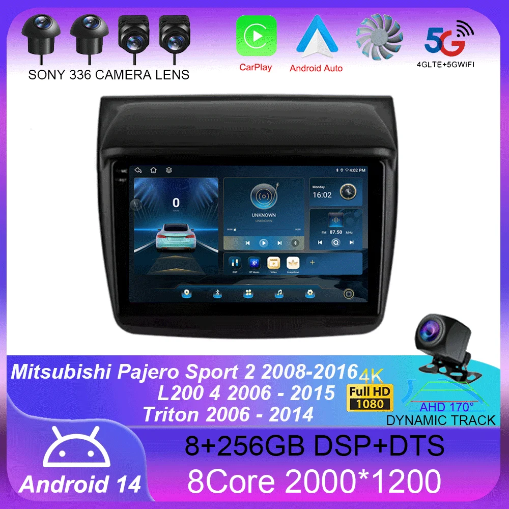 Для Mitsubishi Pajero Sport 2 2008-2016 L200 4 2006-2015 Triton 2006-2014 Автомобильный радиоприемник