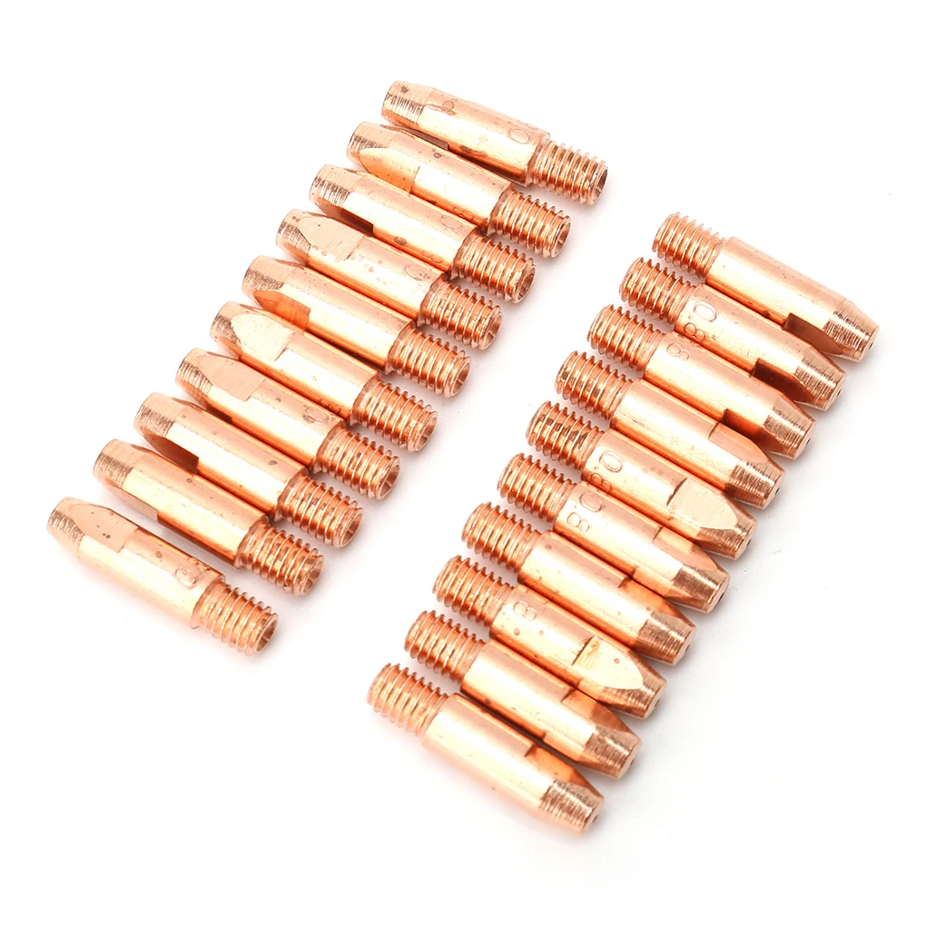 

20 Pieces Semi-automatic Welding Nozzles Wire Feed 1 2mm Heat-resistant High Conductivity Weld Torch Tip Holder