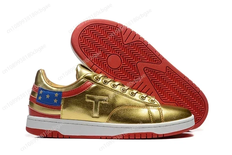 2024 Trump Shoes MAGA NEVER SURRENDER Низкие кроссовки белого черного золотого цвета спортивная