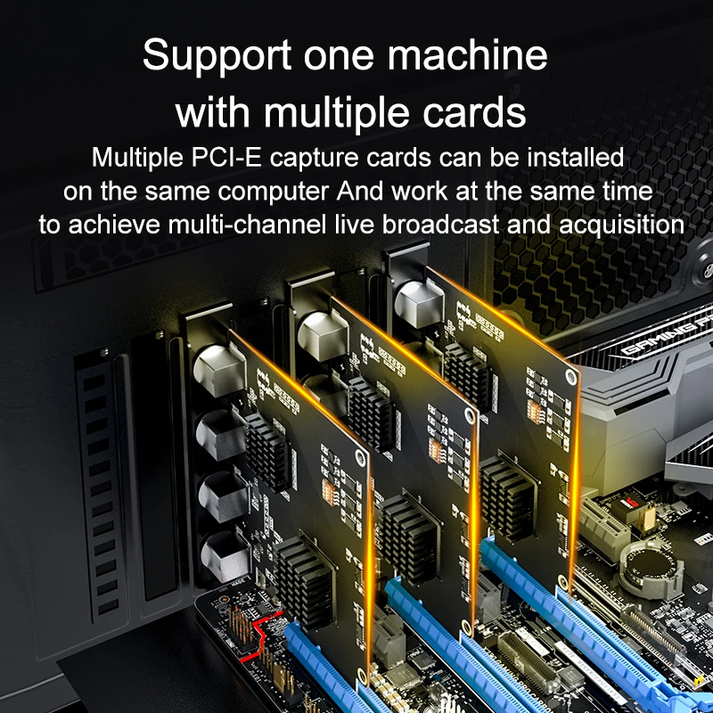 Acasis 4-канальный PCIE карта захвата SDI видеокарта 1080P 60FPS для игры встречи прямая