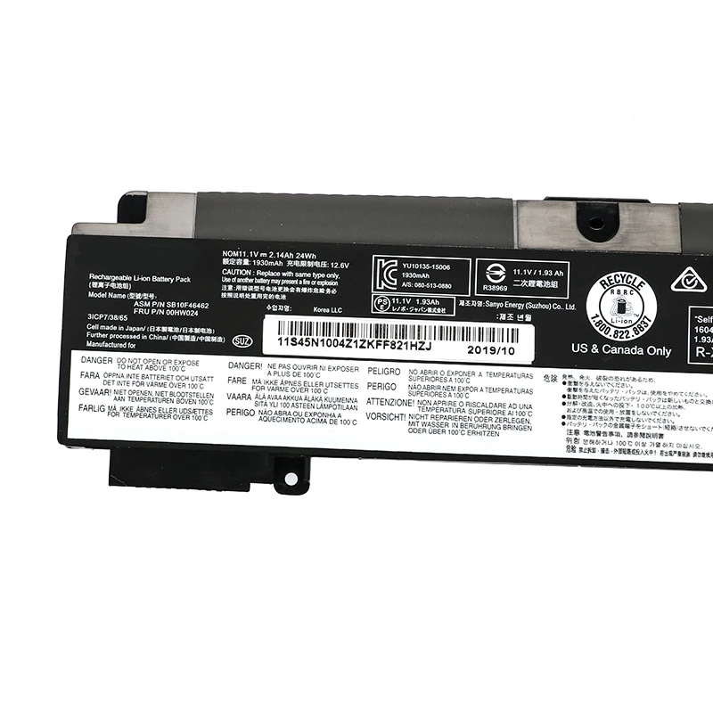 00HW024 SB10F46462 Аккумулятор для ноутбука Lenovo ThinkPad T460S T470S серии 00HW025 SB10F46463 01AV407 11 1 В 24 Втч