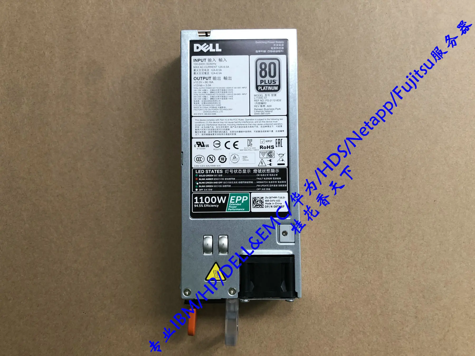 

R530 R630 R730 R830 R930 1100W EPP Original Power 0Y3H8J