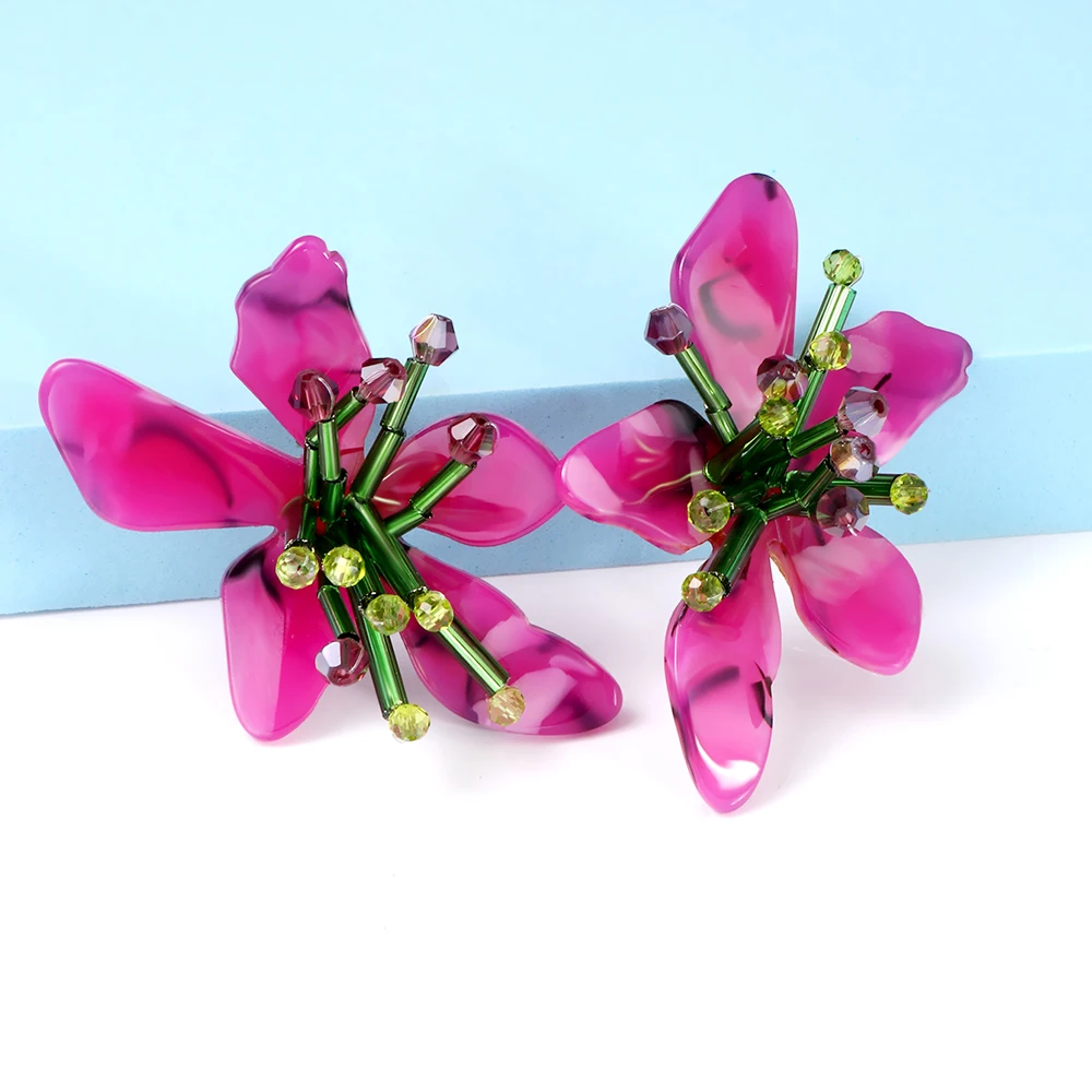 Акриловые прозрачные серьги-бабочки с кристаллами для женщин и девушек модные