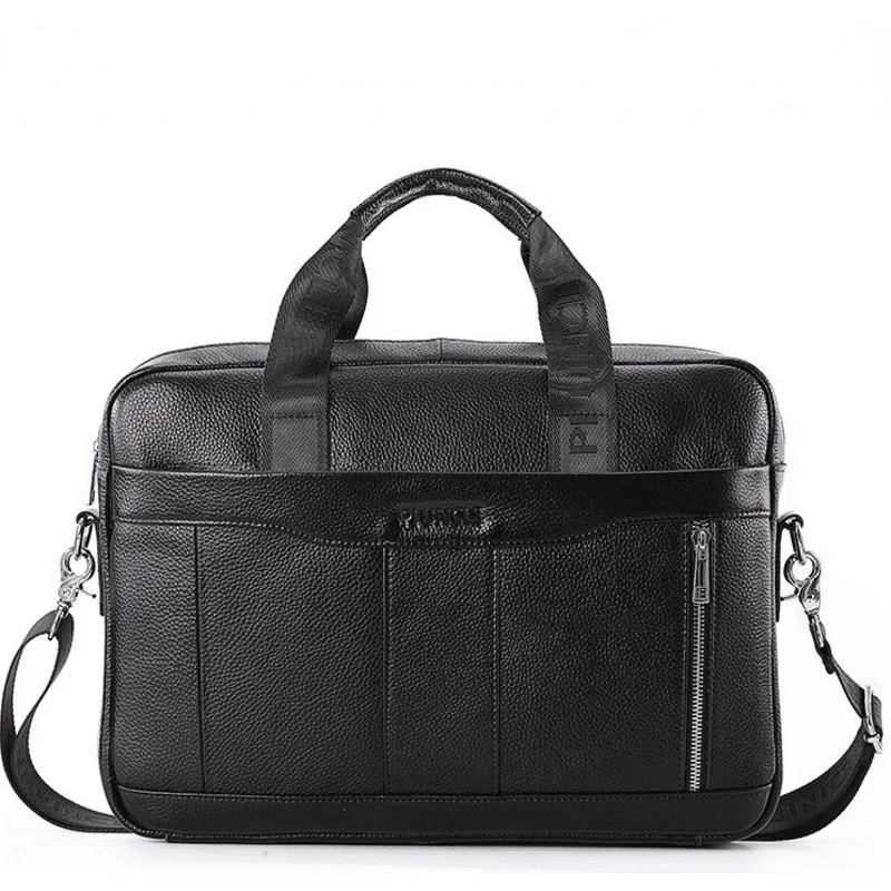 First Layer Cowhide Men Business Briefcase Genuine Leather Luxury Messenger Bag High Quality Single Shoulder Oblique Handbags