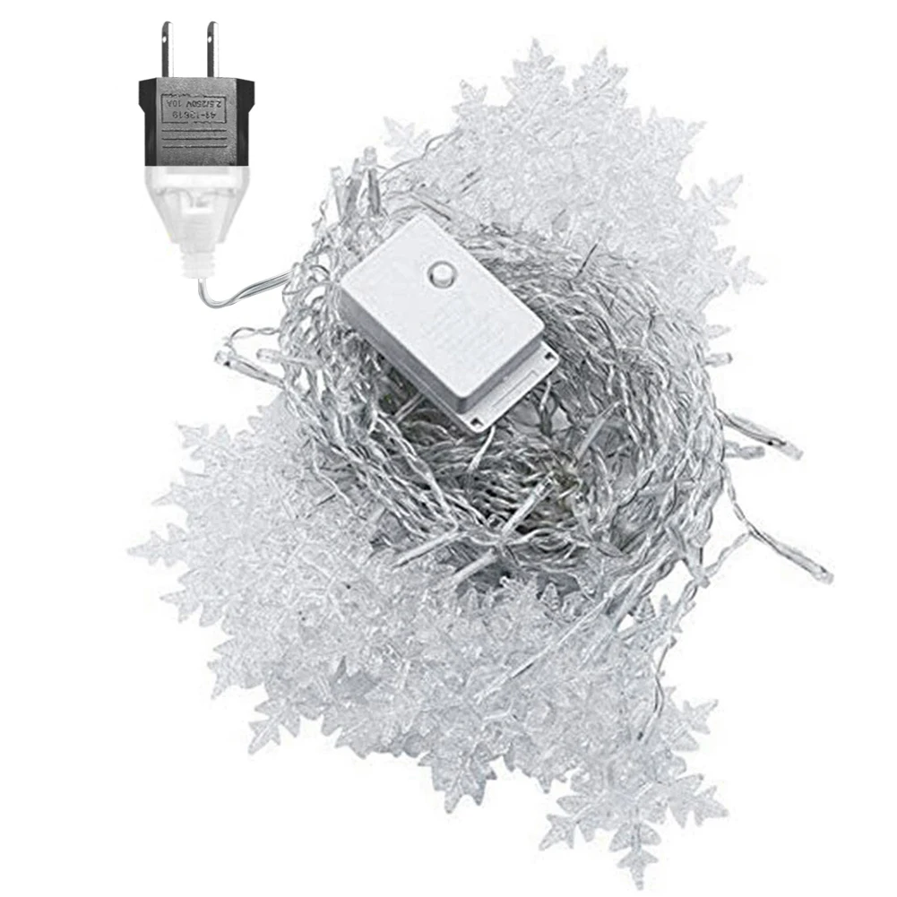 8-режимный светодиодный светильник в виде снежинки портативный рождественский