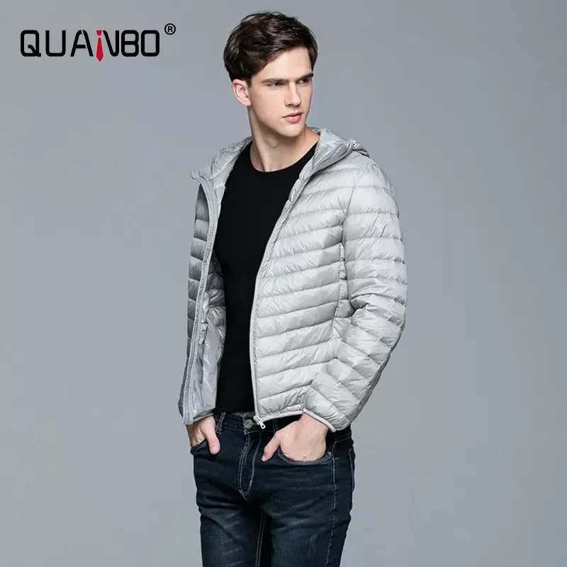 New2022 Quality Men's Lightweight Water-Resistant Packable Puffer Jacket Men Hooded Winter Autumn Down Jackets Warm Outwear