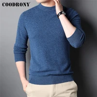 coodrony brand autumn winter thick warm sweater 100 pure merino wool casual o neck pullover men cashmere knitwear jersey c3111