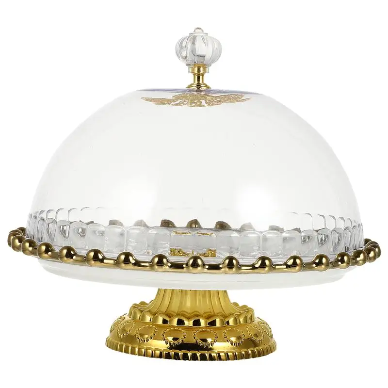 Керамическая тарелка для торта поднос снэков фруктовая десертная с пластиковым