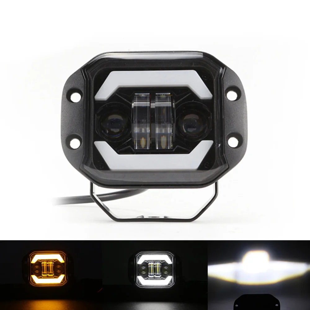 

5" Inch Spotlight Flush Mount LED Work Light Bar Hi/low Beam Off Road 4X4 Atv Niva Lada Car 12V 24V LED Pods Driving Fog Lights