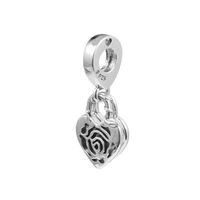 diy beads for jewelry making rose heart padlock dangle charm fits european original bracelets sterling silver jewelry bead