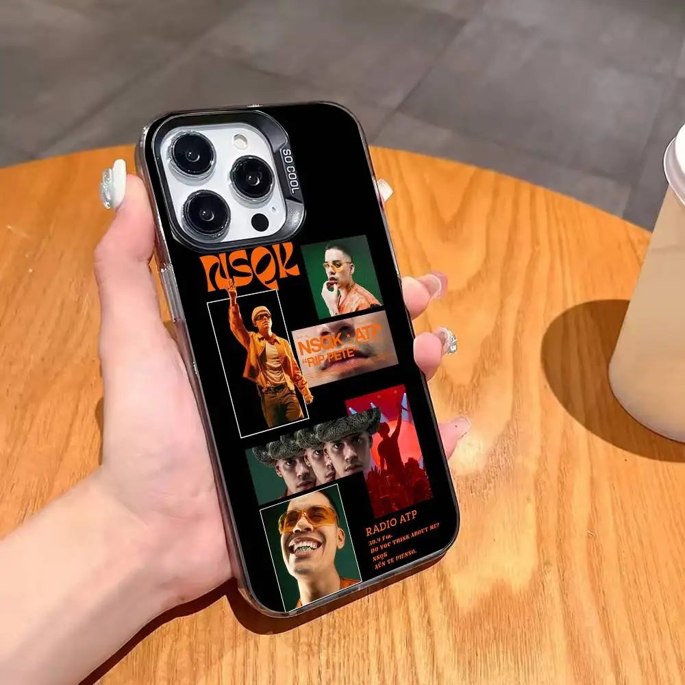 Фото NSQK ATP чехол для телефона чехол для iPhone 16 15 14 13 12 Pro Max серый черный матовый лазерный металлик Aurora Funda №4