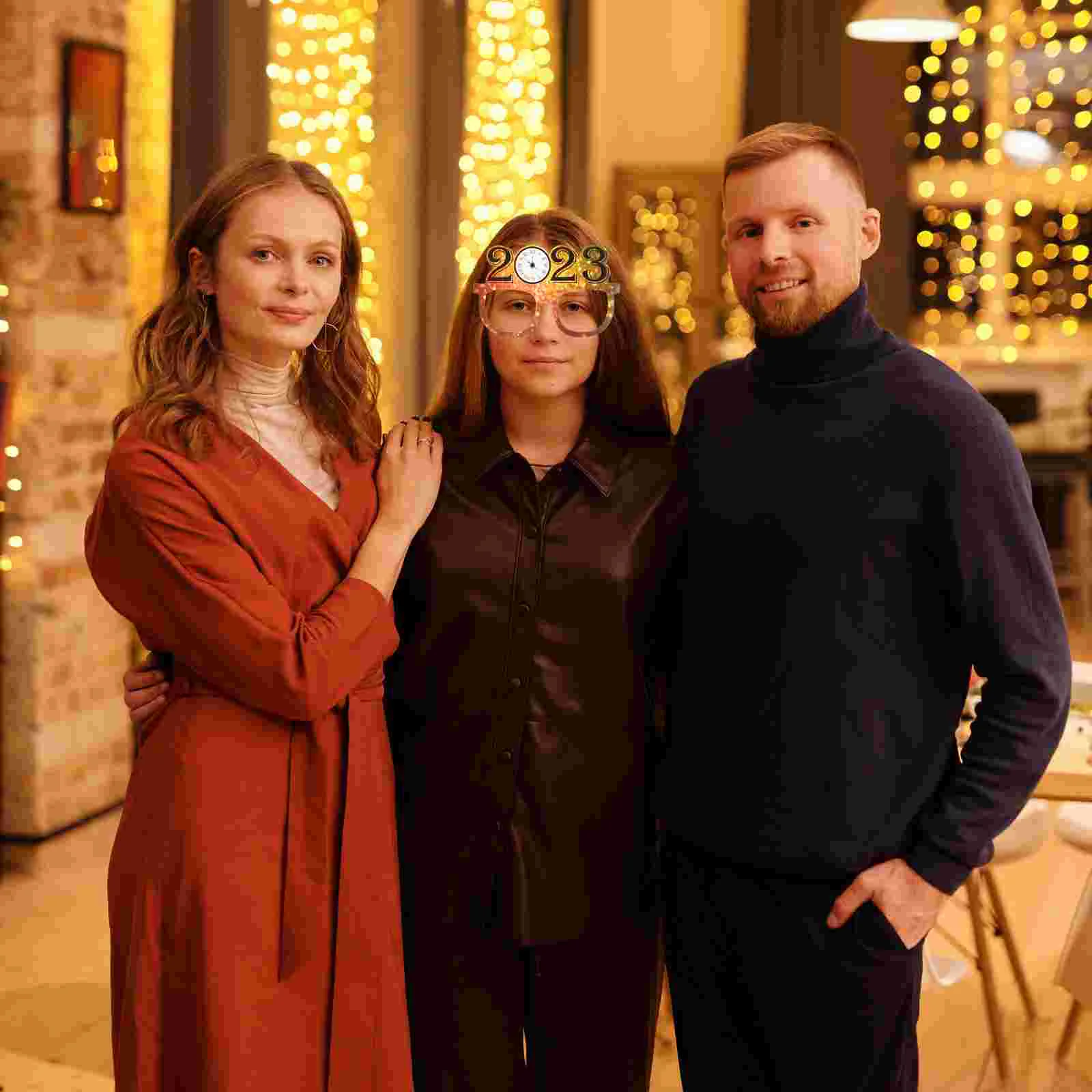 

Glasses Party New Year Eyeglasses Props Frames Photo Decorative Decors Supplies Frame Eve Happy Years Prop Decorations Paper