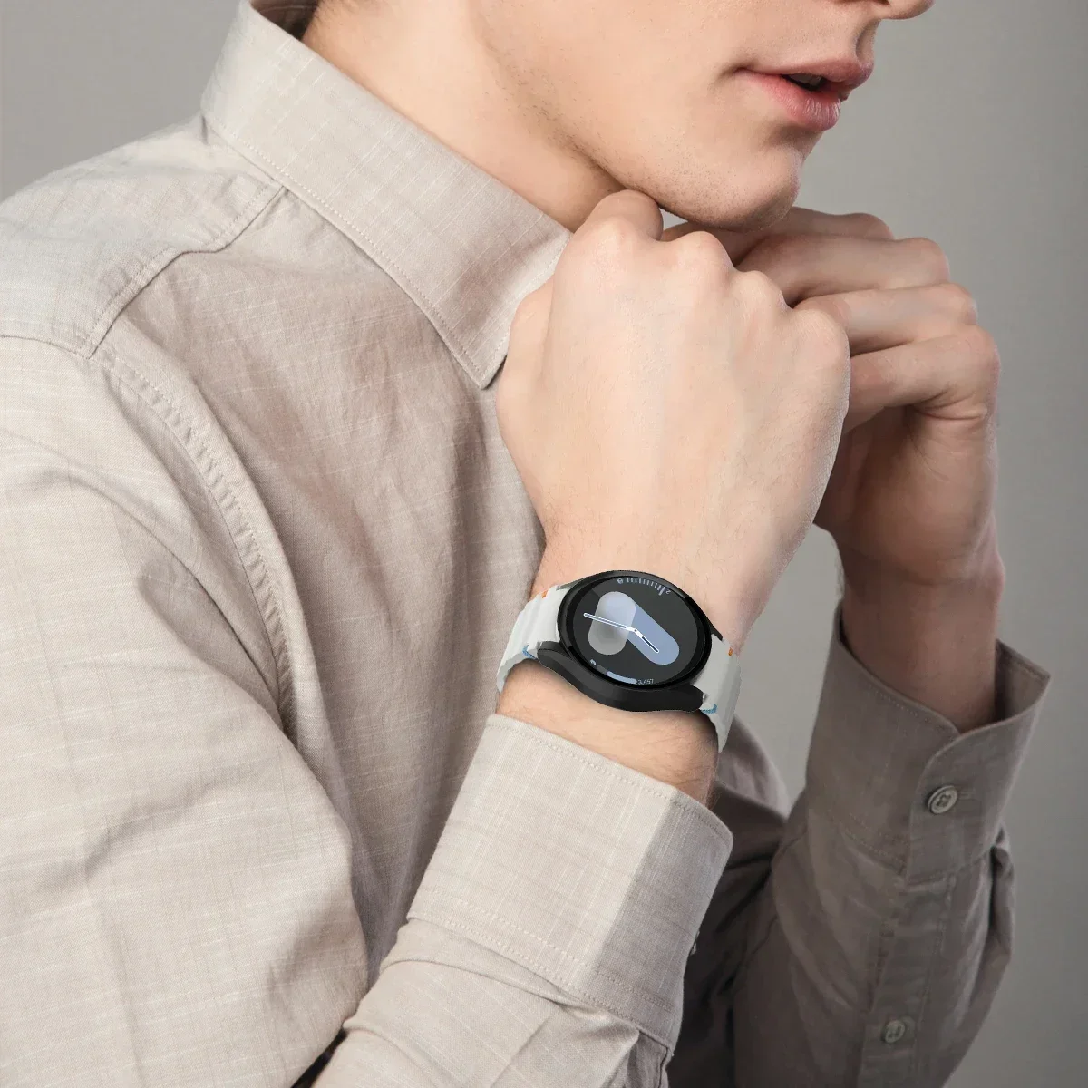 Оригинальный ремешок и чехол для Samsung Galaxy Watch 7 44 40 мм ремешка закаленное стекло