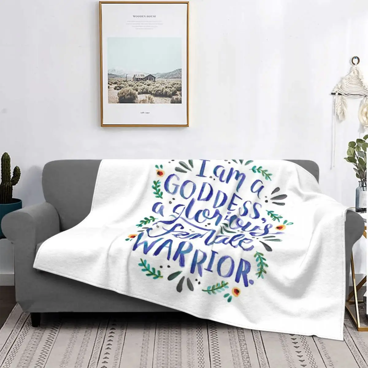 

I Am A Goddess-Manta A cuadros para cama, manta con capucha, para cama