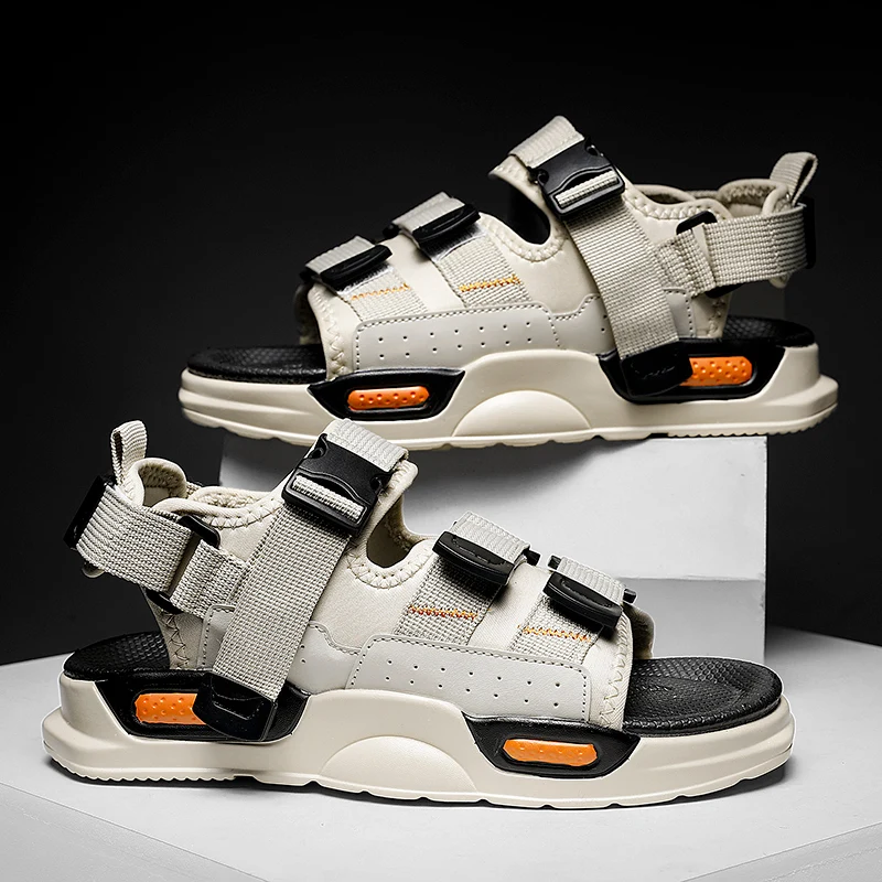 

Summer Men Beach Shoes New Flat Sneakers Unisex Outdoor Sandals Couple Soft Casual Sandals Breathable Non-Slip Multifunctional