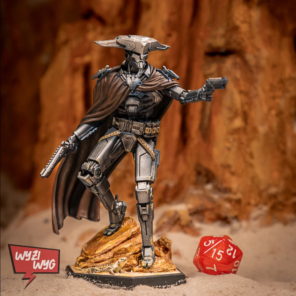 

Mech Miniature, Gunslinger Figure, Warrior, Desert Sci-Fi, HD 3D Printed Model, Action Proxy Tabletop, Wargame, DnD TRPG