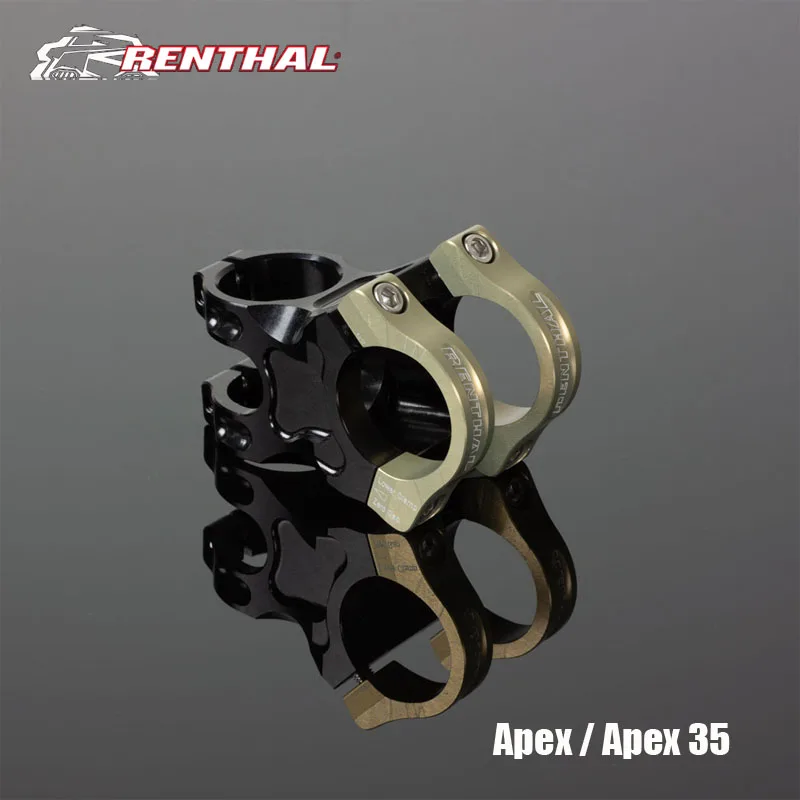 Фото Renthal Apex 35 выносов 31,8/35 мм — вынос MTB, обработанный на станке с ЧПУ, зажим рулевого управления 28,6 мм с большим отверстием для шоссейного/горного велосипеда №1