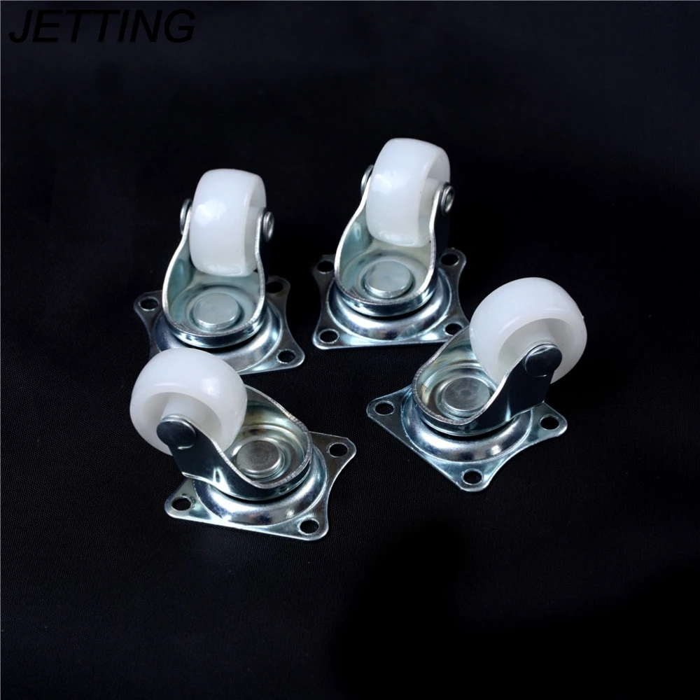 

4pcs Wheels Castor 10kg Universal Swivel Casters White PP Nylon Roller Wheel Wholesale