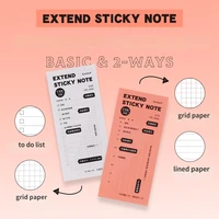 2022 new creative basic extend sticky note pad 14060mm timeline planlined paper 40 sheets school office supplies